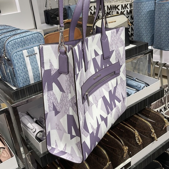 Michael Kors Kenly Orchid Haze Multi Large NS Tote - Picture 9 of 16